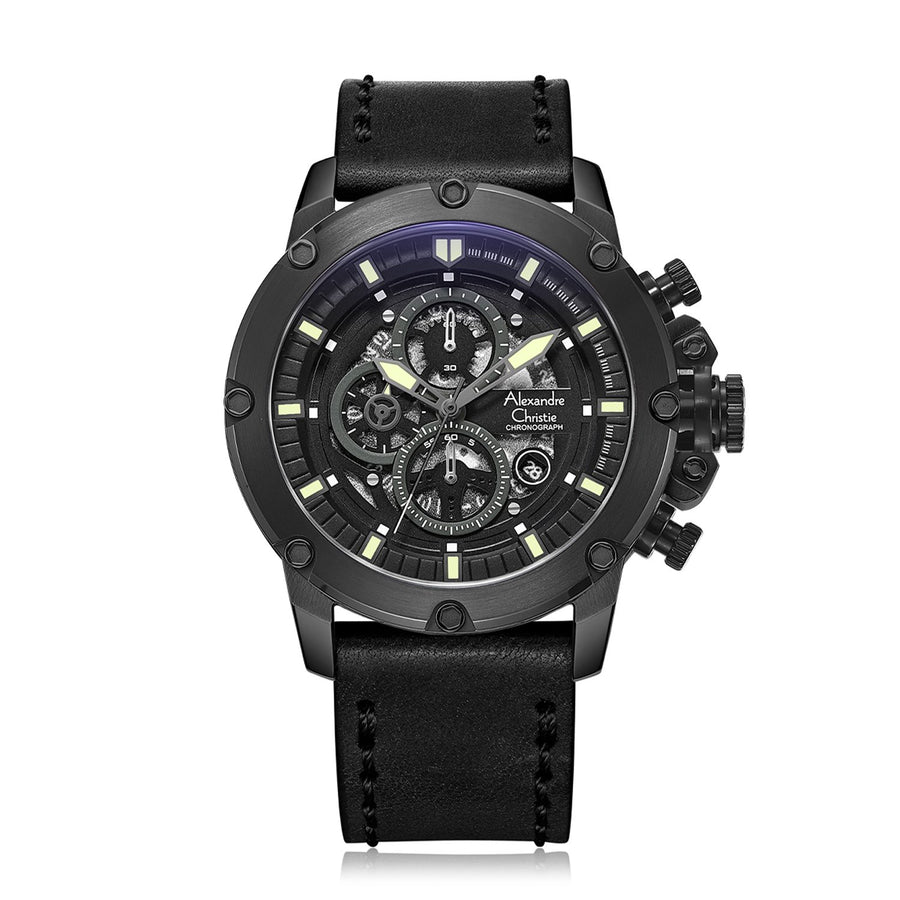 Alexandre Christie 6564MCLIPBA Men's Chronograph Quartz Watch 46mm