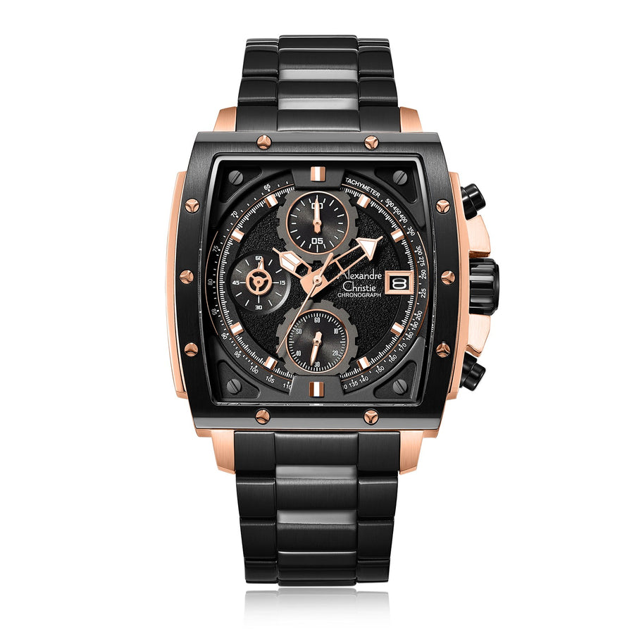 Alexandre Christie 6376MCBBRBA Men's Chronograph Quartz Watch 44mm