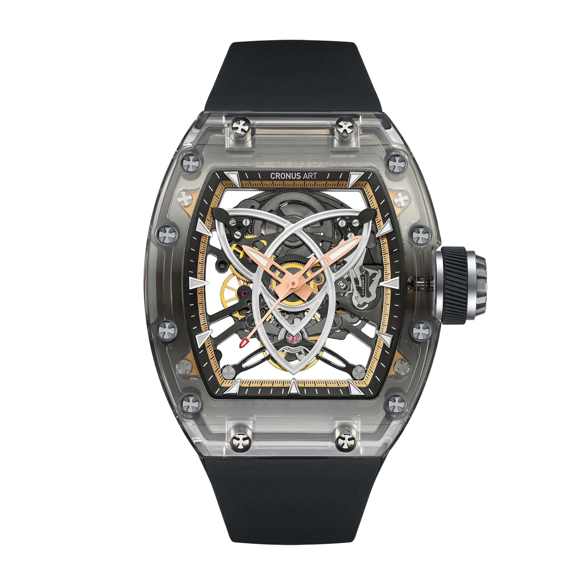 CM001-059 Men's Crystal Case Automatic Watch 42mm