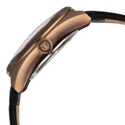 Titan 10011QL01 watch side profile showing bronze-tone case and crown