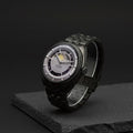 Titan 10011QM02 Stellar Cupola Automatic Analog Watch with Sun-Moon Phase, Silver Dial and Dark Gun Stainless Steel Strap for Men 43mm