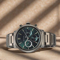 Titan 10012QM01 Stellar Quartz Multifunction Analog Watch with Grey Stainless Steel Strap for Men