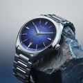 Titan 10051SM01 Stellar Starlight Automatic Analog Watch with Blue Dial and Silver Stainless Steel Strap for Men 41.8mm