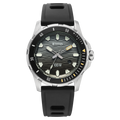 Titan 10067KP01 Zero Hour Diver's Quartz Analog Watch with Black Dial and Black FKM Strap for Men 41mm
