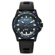 Titan 10067KP02 Zero Hour Diver's watch with quartz blue dial black strap, main product image
