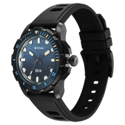 Titan 10067KP02 Zero Hour Diver's watch with quartz blue dial black strap, official product gallery image 3