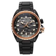 Titan 10068KM02 Zero Hour Diver's watch with quartz black dial black strap, main product image