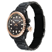Titan 10068KM02 Zero Hour Diver's watch with quartz black dial black strap, official product gallery image 3