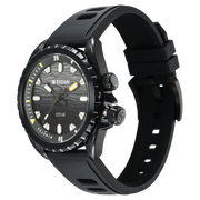 Titan 10068NP01 Zero Hour Diver's watch with quartz black dial black strap, official product gallery image 3