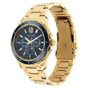 Titan 1688KM05 Blue dial watch with Gold-Tone Stainless Steel strap, official product gallery image 3