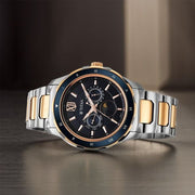 Titan 1688KM06 Blue dial watch with Two-Tone Stainless Steel strap, official product gallery image 1