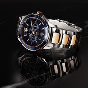 Titan 1688KM06 Blue dial watch with Two-Tone Stainless Steel strap, official product gallery image 2