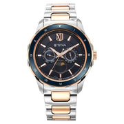 Titan 1688KM06 Blue dial watch with Two-Tone Stainless Steel strap, official product gallery image 3