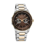 Titan 1688KM10 Regalia Opulent watch with quartz brown panda dial two toned strap, official product gallery image 3