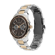 Titan 1688KM10 Regalia Opulent watch with quartz brown panda dial two toned strap, official product gallery image 5
