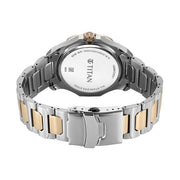 Titan 1688KM10 Regalia Opulent watch with quartz brown panda dial two toned strap, official product gallery image 7