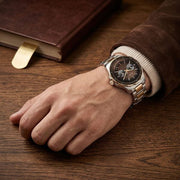 Titan 1688KM10 Regalia Opulent watch with quartz brown panda dial two toned strap, official product gallery image 8
