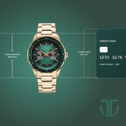 Titan 1688KM11 Regalia Opulent watch with quartz green panda dial, official product gallery image 4