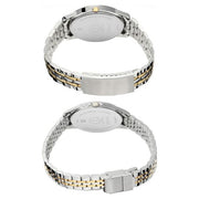 Titan 17742565BM01 couple watch set with silver dials and two-tone stainless steel bracelets, official gallery image 5