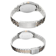 Titan 17742565KM01 couple watch set with silver dials and two-tone stainless steel bracelets, official gallery image 5