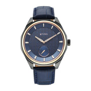 Titan 1829KL03 Regalia Opulent watch with blue dial blue strap, official product gallery image 2