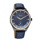 Titan 1829KL03 Regalia Opulent watch with blue dial blue strap, official product gallery image 3