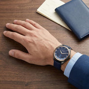 Titan 1829KL03 Regalia Opulent watch with blue dial blue strap, official product gallery image 8