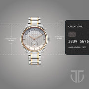 Titan 1829KM08 Regalia Opulent watch with white dial two toned strap, official product gallery image 4
