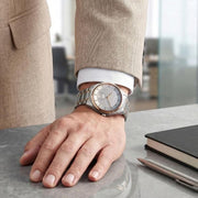 Titan 1829KM08 Regalia Opulent watch with white dial two toned strap, official product gallery image 8
