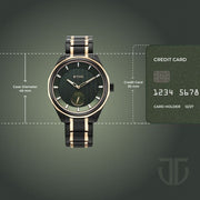 Titan 1829KM09 Regalia Opulent watch with green dial two toned strap, official product gallery image 4