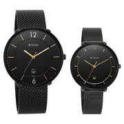 Titan 18492651NM01 Bandhan couple watch with black dial, primary product view