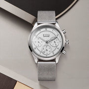 Titan 1874SM01 White dial watch with Silver Stainless Steel strap, official product gallery image 1