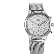 Titan 1874SM01 White dial watch with Silver Stainless Steel strap, official product gallery image 2
