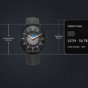 Titan 1890NL01 Stellar watch with quartz grey dial grey strap, official product gallery image 4