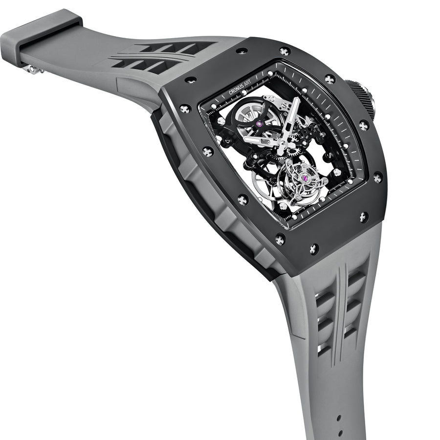 CM007-022 Men's Carbon Case Tourbillon Watch 42mm