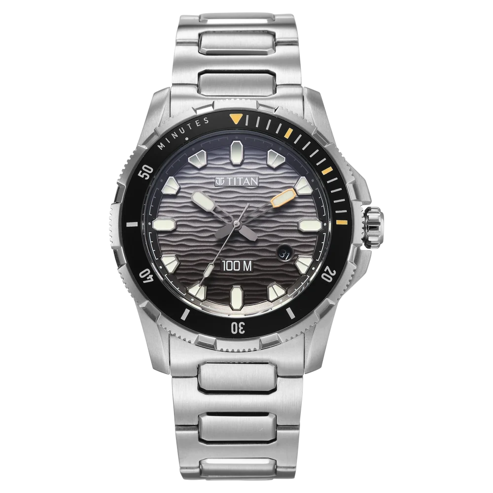10067KM01 Zero Hour Diver's Men 3 Hands w/ Date Quartz Watch 41mm