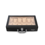ACWORG01BK12 Unisex 12 Slot Watch Organiser Box