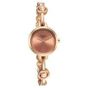 Titan 2576WM02 quartz analog watch for women with rose gold dial