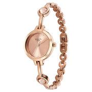 Titan 2576WM02 women's watch with rose gold strap and round case