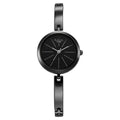 Titan 2606QM04 Raga Viva Quartz Analog Watch with Black Dial and Grey Metal Strap for Women 28mm