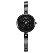 Titan 2606QM04 Raga Viva watch for women with black dial and grey metal strap, primary product view