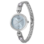 Titan 2606SM01 women's watch with silver metal strap