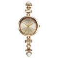 Titan 2606WM12 Raga Viva Quartz Analog Watch with Champagne Dial and Rose Gold Metal Strap for Women 28mm