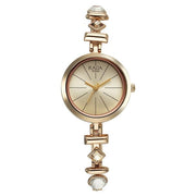 Titan 2606WM12 Raga Viva watch for women with champagne dial and rose gold metal strap, primary product view
