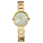 Titan 2608YM01 Raga Viva women's watch with champagne dial and golden metal strap, product view
