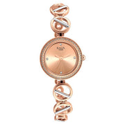 Titan 2643KM01 Raga Viva women's watch with rose gold dial and two toned metal strap, alternate view