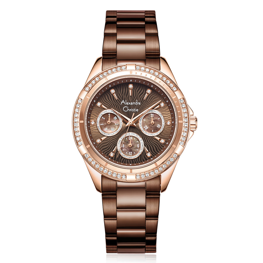 Alexandre Christie 2644BFBROBO1 Women's Multifunction Quartz Watch 36mm