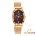 Titan 2665WM01 Raga Viva Quartz Analog Watch with Brown Dial and Rose Gold Stainless Steel Strap for Women 24mm