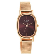 Titan 2665WM01 quartz analog watch for women with brown dial