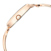 Titan 2688WM01 Raga Chic women's watch with brown dial and rose gold metal strap, watch detail